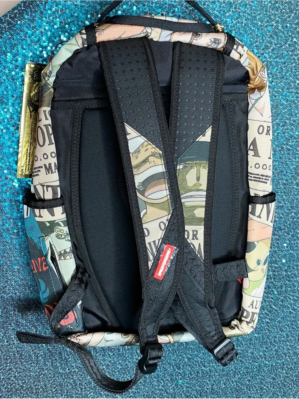 Sprayground One Piece Wanted Shark Posters Backpack Limited Edition
